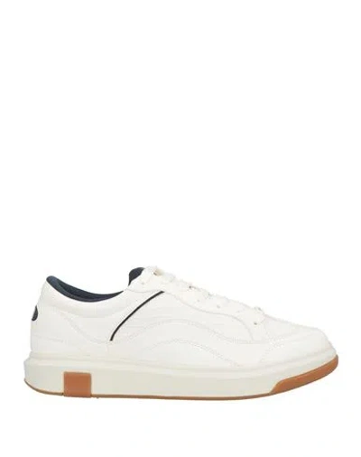Armani Exchange Man Sneakers Off White Size 8.5 Polyester, Polyurethane In Multi