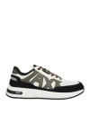 Armani Exchange Man Sneakers Off White Size 9 Polyester, Polyurethane