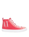 Armani Exchange Man Sneakers Red Size 10 Textile Fibers