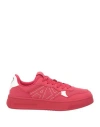 Armani Exchange Man Sneakers Red Size 8.5 Polyamide, Elastane, Polyester
