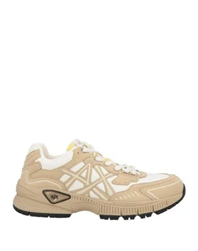 Armani Exchange Man Sneakers Sand Size 8.5 Polyester, Polyurethane In Neutral
