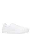 Armani Exchange White Leather Sneaker In White