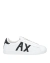 Armani Exchange Man Sneakers White Size 6 Cow Leather, Polyester
