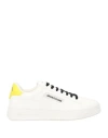 Armani Exchange Man Sneakers White Size 7 Polyester, Polyurethane Coated