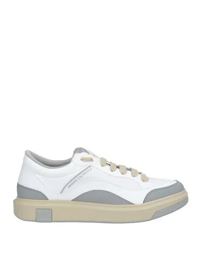 Armani Exchange Man Sneakers White Size 8.5 Polyester