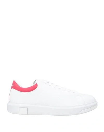 Armani Exchange Man Sneakers White Size 9 Cow Leather