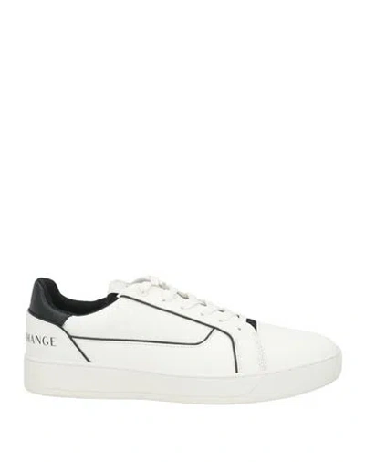 Armani Exchange Man Sneakers White Size 9 Polyester, Polyurethane