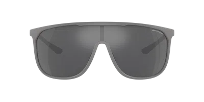 Armani Exchange Man Sunglass Ax4137su In Grau Verspiegelt Silber