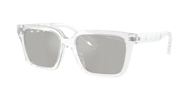 Armani Exchange Man Sunglass Ax4147s In Light Grey Flash Silver