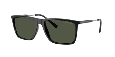 Armani Exchange Man Sunglass Ax4160s In Dark Green Polar