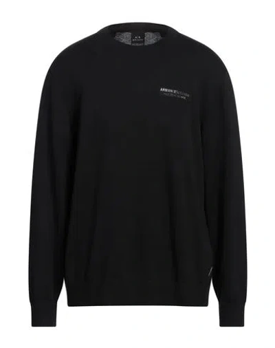 Armani Exchange Man Sweater Black Size L Cotton In Burgundy