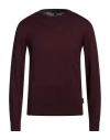 Armani Exchange Man Sweater Burgundy Size L Cotton, Cashmere, Polyamide, Elastane In Red