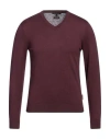 Armani Exchange Man Sweater Burgundy Size S Cotton, Cashmere, Polyamide, Elastane In Red