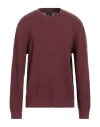 Armani Exchange Man Sweater Burgundy Size L Cotton In Red