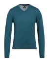 Armani Exchange Man Sweater Deep Jade Size S Cotton, Cashmere, Polyamide, Elastane In Green