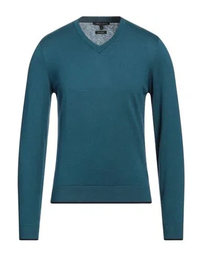 Armani Exchange Man Sweater Deep Jade Size S Cotton, Cashmere, Polyamide, Elastane In Green