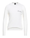 Armani Exchange Man Sweater Ivory Size L Acrylic, Virgin Wool In White