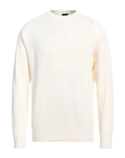 Armani Exchange Man Sweater Ivory Size L Cotton In White