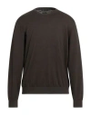Armani Exchange Man Sweater Military Green Size Xxl Cotton, Cashmere, Polyamide, Elastane In Brown