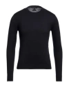Armani Exchange Man Sweater Navy Size Xs Cotton, Cashmere, Elastane In Navy Blue