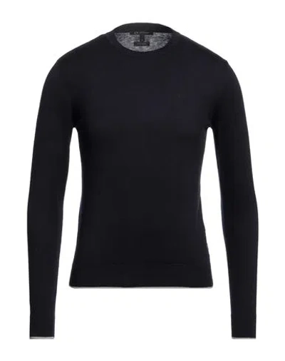 Armani Exchange Man Sweater Navy Size Xs Cotton, Cashmere, Elastane In Navy Blue