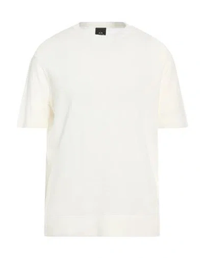 Armani Exchange Man Sweater Off White Size Xl Cotton In Neutral