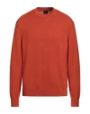 Armani Exchange Man Sweater Orange Size M Cotton, Acrylic, Virgin Wool In Orange