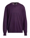 Armani Exchange Man Sweater Purple Size Xs Virgin Wool, Wool