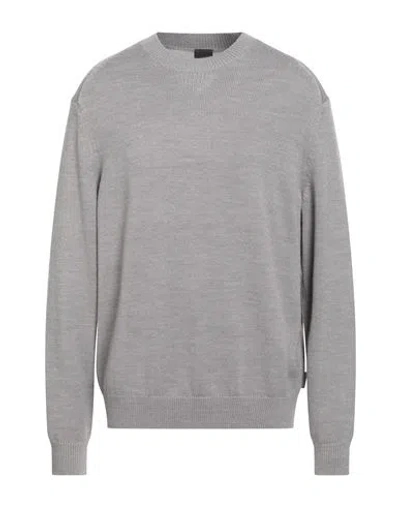 Armani Exchange Man Sweater Taupe Size L Cotton, Acrylic, Virgin Wool In Gray