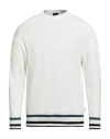 Armani Exchange Man Sweater White Size L Cotton In White