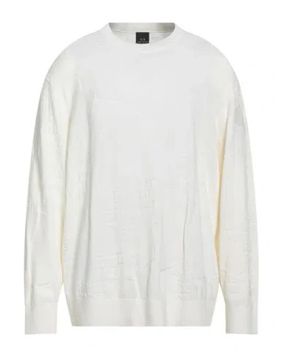 Armani Exchange Man Sweater White Size Xxl Cotton