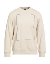 Armani Exchange Man Sweatshirt Beige Size L Cotton In Neutral