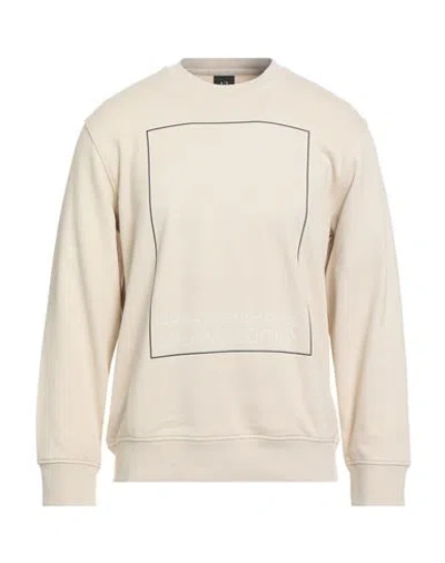 Armani Exchange Man Sweatshirt Beige Size L Cotton In Neutral