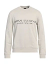 Armani Exchange Man Sweatshirt Beige Size L Cotton, Elastane