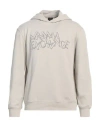 Armani Exchange Man Sweatshirt White Size L Cotton, Polyester, Elastane In Beige
