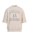 Armani Exchange Man Sweatshirt Beige Size S Cotton, Polyester, Elastane In Beige