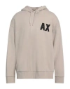 Armani Exchange Man Sweatshirt Beige Size Xl Cotton, Elastane