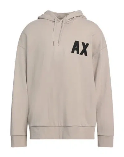 Armani Exchange Man Sweatshirt Beige Size Xl Cotton, Elastane In Beige