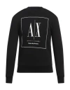 Armani Exchange Man Sweatshirt Black Size L Cotton, Elastane In Black