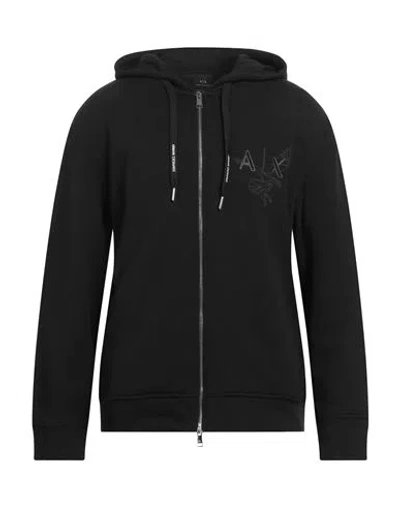 Armani Exchange Man Sweatshirt Black Size S Cotton, Elastane