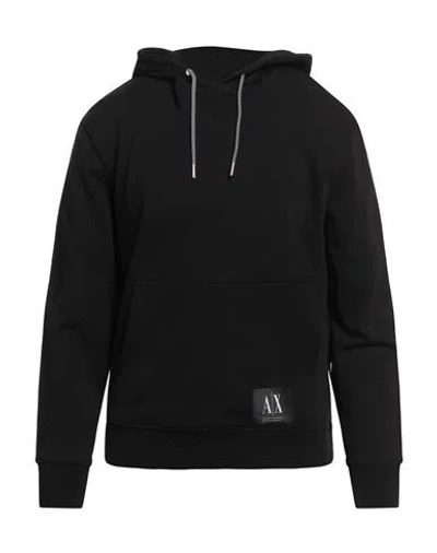 Armani Exchange Man Sweatshirt Black Size L Cotton, Elastane