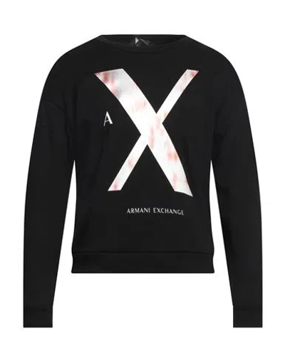 Armani Exchange Man Sweatshirt Black Size M Cotton, Polyester, Elastane