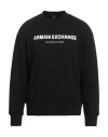 Armani Exchange Man Sweatshirt Black Size L Cotton, Polyester, Elastane In Black