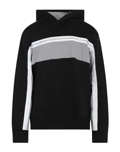 Armani Exchange Man Sweatshirt Black Size L Cotton, Polyester, Elastane