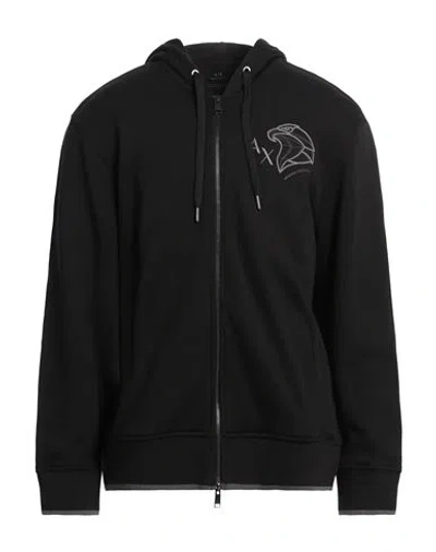 Armani Exchange Man Sweatshirt Black Size L Cotton, Polyester, Elastane
