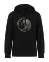 Armani Exchange 男士刺绣鹰标字母连帽长袖卫衣 In Black