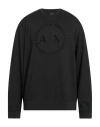 Armani Exchange Man Sweatshirt Black Size L Polyester, Viscose, Elastane