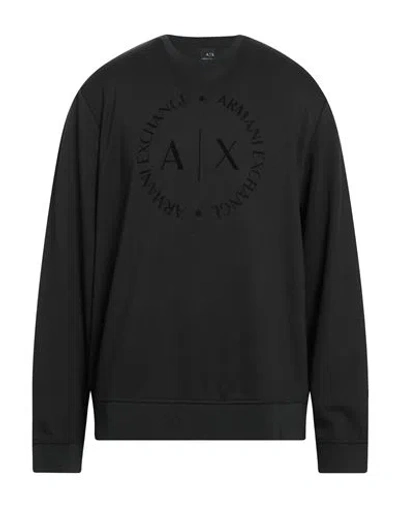 Armani Exchange Man Sweatshirt Black Size Xs Polyester, Viscose, Elastane
