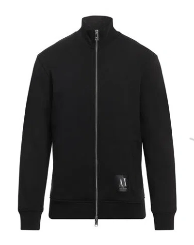 Armani Exchange Man Sweatshirt Black Size M Cotton, Elastane