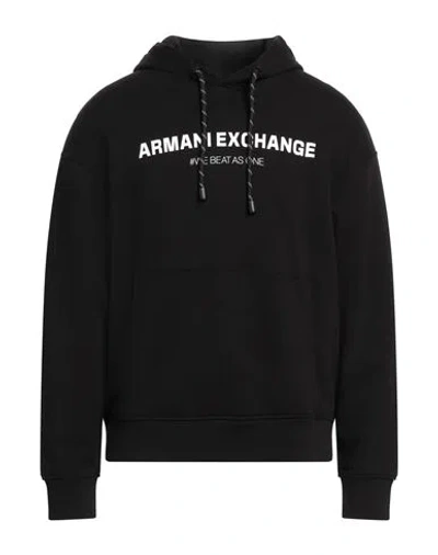 Armani Exchange Man Sweatshirt Black Size M Cotton, Polyester, Elastane